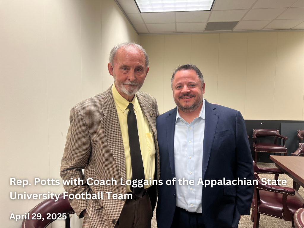 Rep. Potts with Coach Loggains